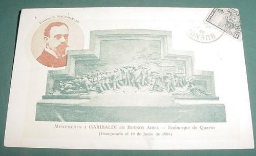 Postal Monumento Garibaldi Buenos Aires Maccagnani 1904