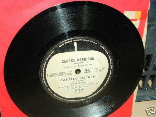 George Harrison Beatles Caballo Oscuro Simple Argentino