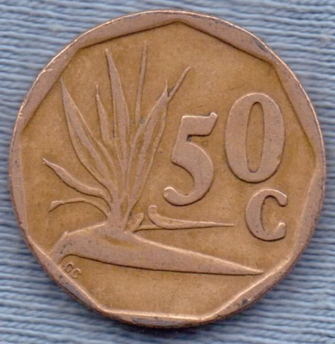 Sudafrica 50 Cents 1992 * Republica * Planta *