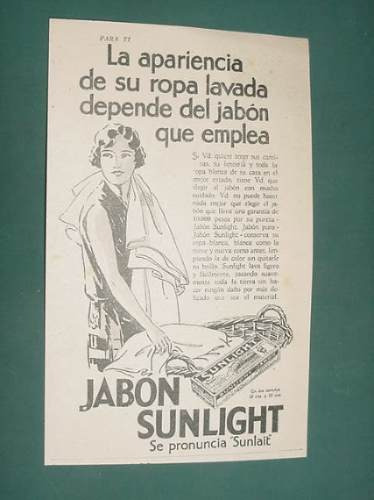 Publicidad - Sunlight Jabon De Lavar Ropa Blanca Protegida