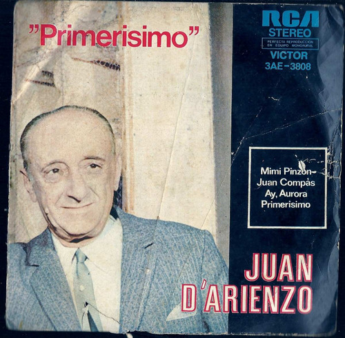 Juan Darienzo Simple 4 Temas Primerisimo Sello Rca Victor