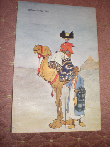 Postal Antigua Austriaca - Dama Paseando En Camello