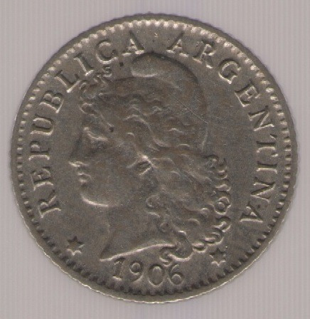 Argentina 5 Centavos 1906  Exc-