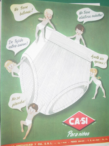 Publicidad Clipping Calzoncillos Suspensores Casi Para Niños