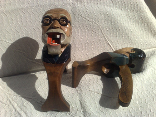 Cascanueces Tallados En Madera Con Caras