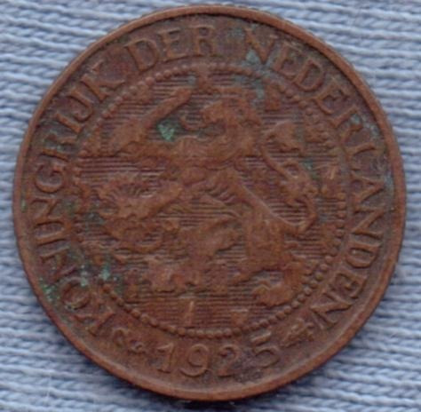 Holanda 1 Cent 1925 * Reinado De Wilhelmina I *