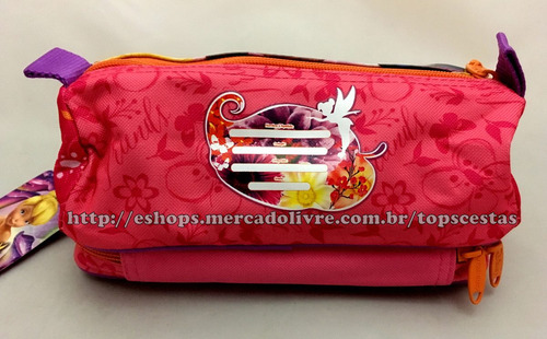 Imagem 5 de 6 de Estojo Escolar Duplo Tinker Bell Fadas Disney Chenson