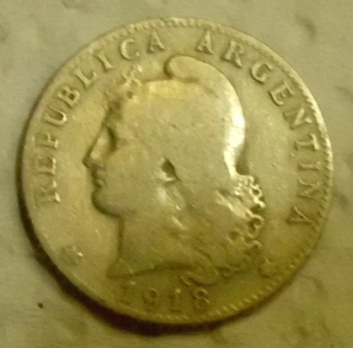 Argentina:moneda De 20 Cent.-año 1918