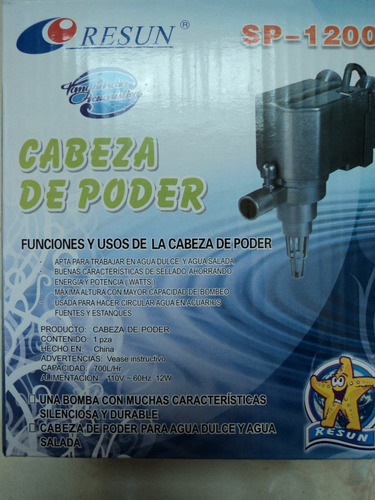 Cabeza De Poder Resun Sp-1200 700l/h