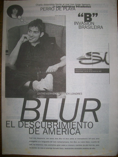 Suplemento Si-  Jorge Serrano- Autenticos Decadentes / Blur