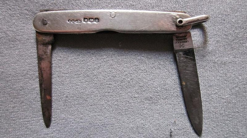 Navaja Alemana De Plata 900 Solingen