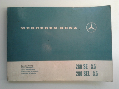 Manual Original De Uso: Mercedes Benz 280 Se-sel 3.5 1970/2