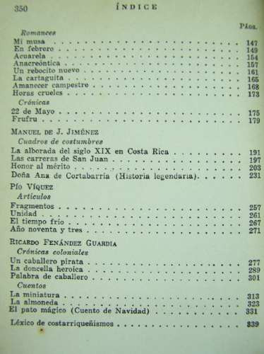 Imagen 4 de 4 de Letras Costarricenses * Varios Autores * Jackson 1946 *