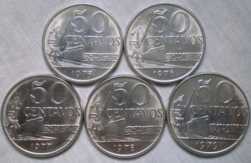 Brasil 50 Centavos Año 1975 1976 1977 1978 1979 Cruzeiro C/u