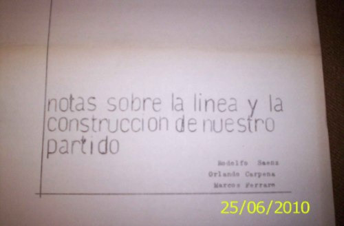 Partido Comunista Documento Mimeografiado 1969 Historia