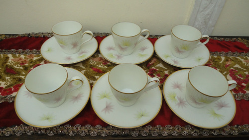 Exquisitas Tazas De Cafe Antiguas Alemanas Con Flores Vealas