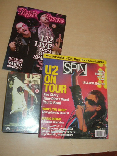 U2 Rattle And Hum Vhs + Spin Magazine Y Mas