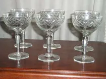 Comprar 497- Juego De 5 Copas Talladas Al Acido Champagne Ect.