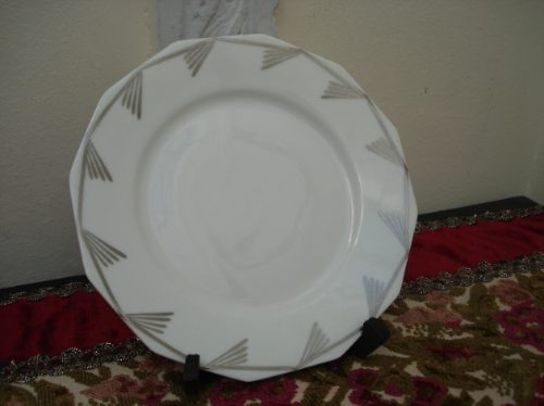 Plato Porcelana Limoges Antiguo Realce Con Plata Vealo