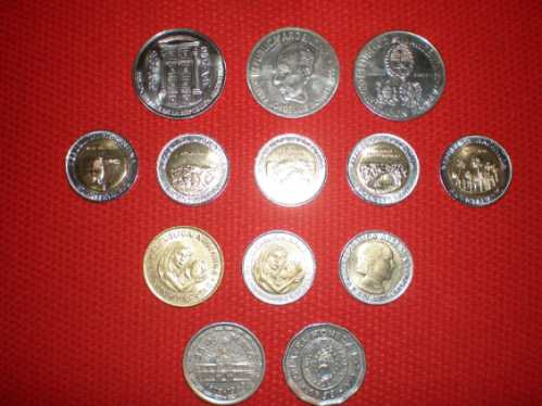 Lote De 13 Monedas Conmemorativas De La Argentina