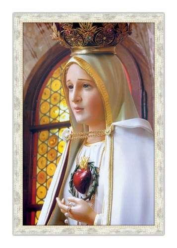 Quadro Religioso 70x100 Moldura - Nossa Senhora Fatima Foto
