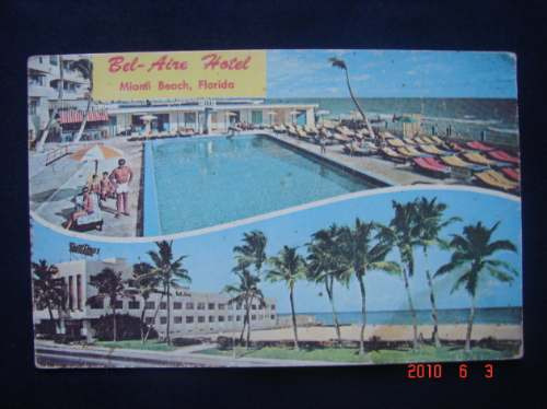 Miami, Florida. Bel-aire, Hotel.  Antigua Postal.