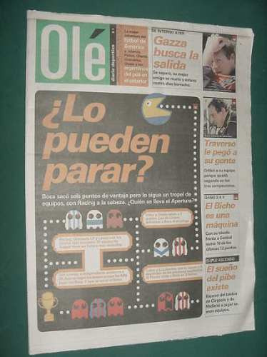 Diario Ole 13/10/98 Chicago Campana Argentinos Central River