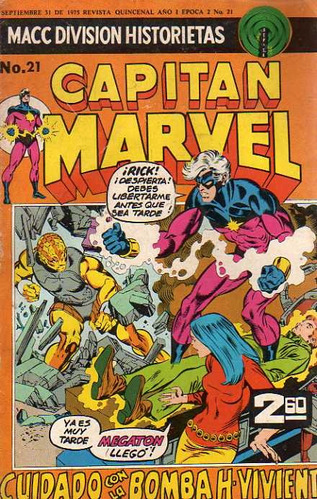 Capitan Marvel 21  Macc Division Historietas Septiembre 1975