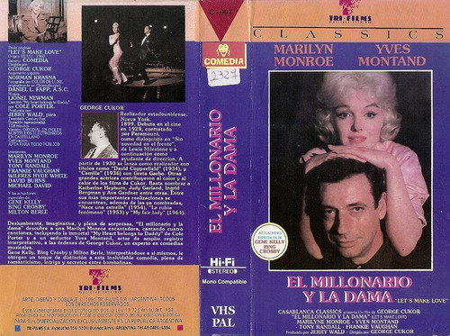 El Millonario Y La Dama Vhs Marilyn Monroe Yves Montand