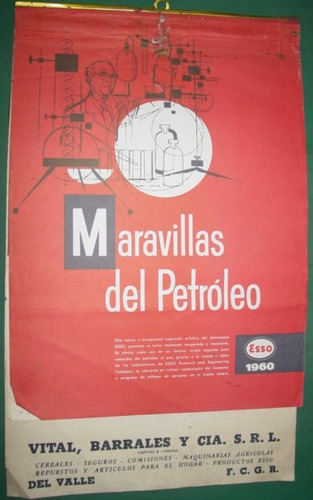 Almanaque Publicidad Naftas Esso 1960 Completo Detalles