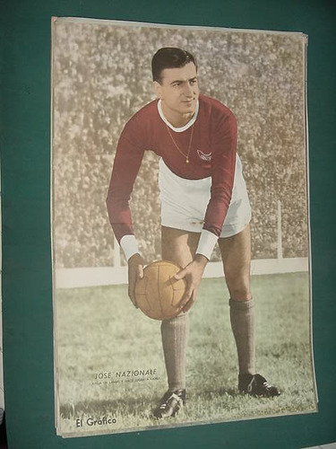 Poster Antiguo Original Jose Nazionale Lanus Soccer Futbol