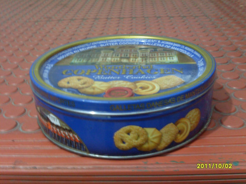 Lata De Galletitas  Butter Cookies  Con La Tapa En Relieve