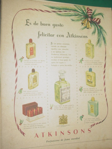 Publicidad Clipping Atkinsons Perfumes Colonia Lavanda Mo7