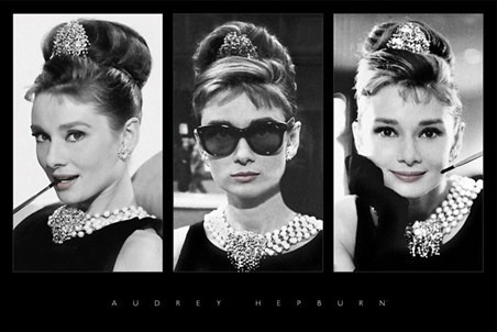 Excelente Poster De Audrey Hepburn - Triptico - 90 X 60 Cm