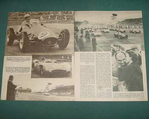 Clipping Autos Pleito Mercedes Ferrari Fangio Gonzalez 1954
