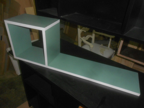 Estante Cubo Doble En Melamina Con Soportes
