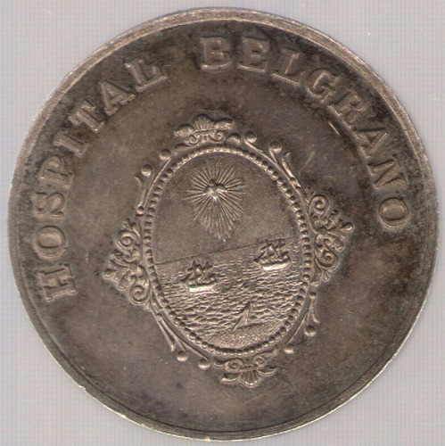 Medalla Medicina Hospital Belgrano 1894 Plata S/c-