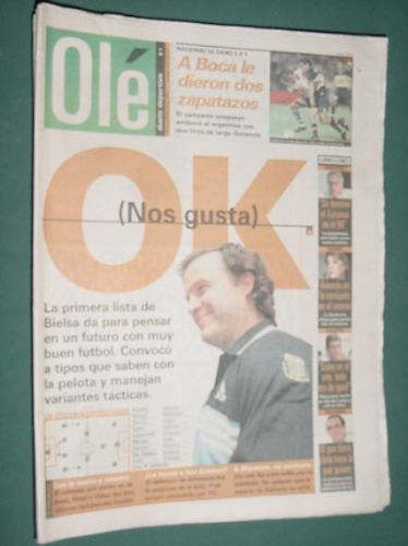 Diario Ole 11/12/98 Boca Juniors Nacional River San Lorenzo