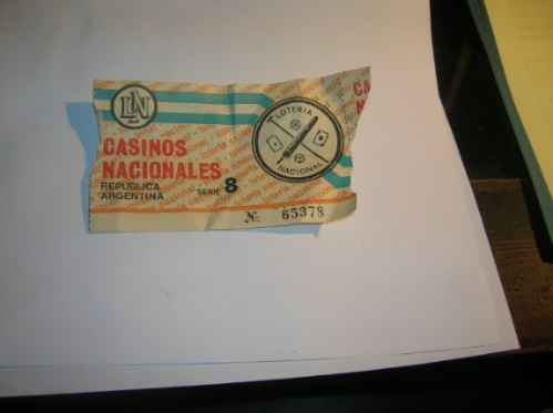 Entrada Loteria Nacional Casinos Republica Argentina Juego