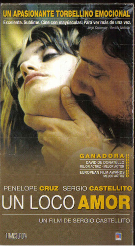 Un Loco Amor Penelope Cruz Sergio Castellito Vhs