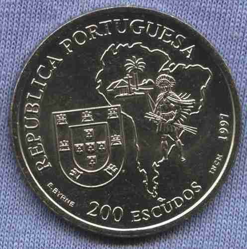 Imagen 2 de 2 de Portugal 200 Escudos 1997 * Apostol Jose De Anchieta *