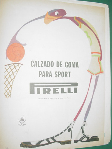 Publicidad Antigua Calzados Zapatos Goma Pirelli Sports