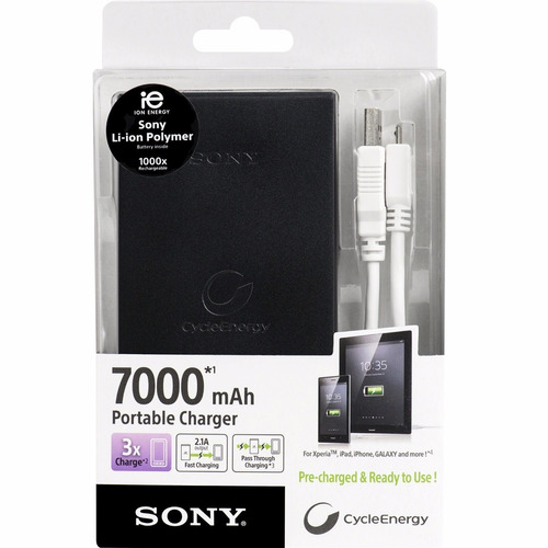 Carregador Portátil Sony 7000 Mah Tablet Celular Smartphone