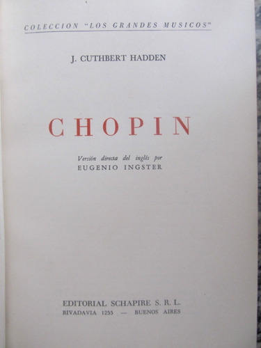 El Arcon Chopin - J. Cuthbert Hadden Grandes Musicos