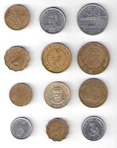 Lote De 12 Monedas De Paraguay  Distintas  ¡ Oferta !
