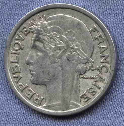 Imagen 2 de 2 de Francia 2 Francs 1946 * Rara *