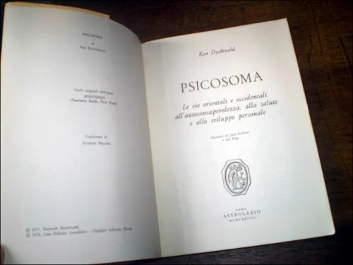 Psicosoma _ Ken Dychtwald - Casa Editrice Astrolabio (Usado)