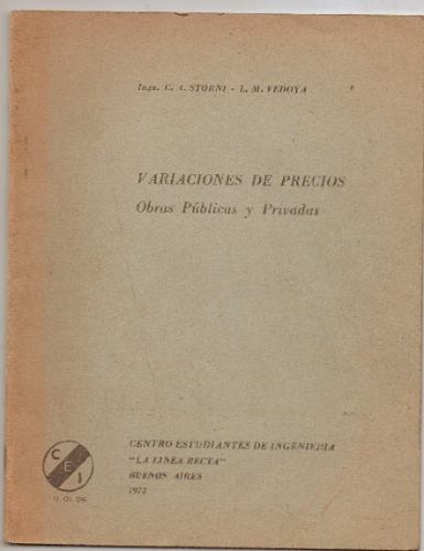 Variaciones De Precios Obras Públicas Y Privadas Storni Y Ot