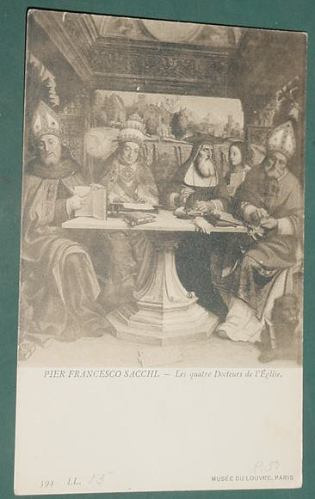 Postal Postcard Religion Pier Francesco Sacchi Evangelistas