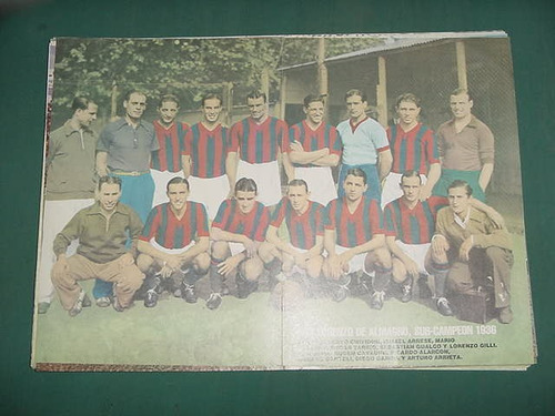 Poster Lamina Futbol San Lorenzo De Almagro Sub Campeon 1936